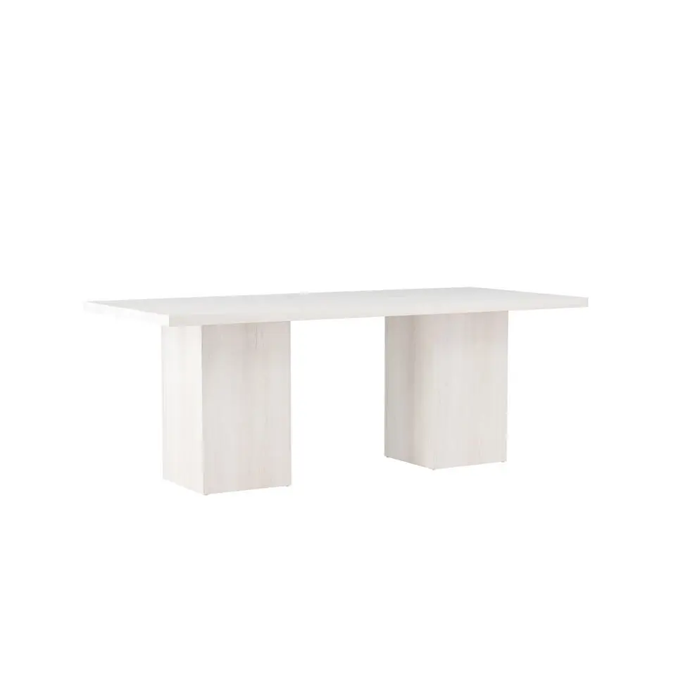 Eettafel Whitewash Hout - 200x90x75cm - Olga