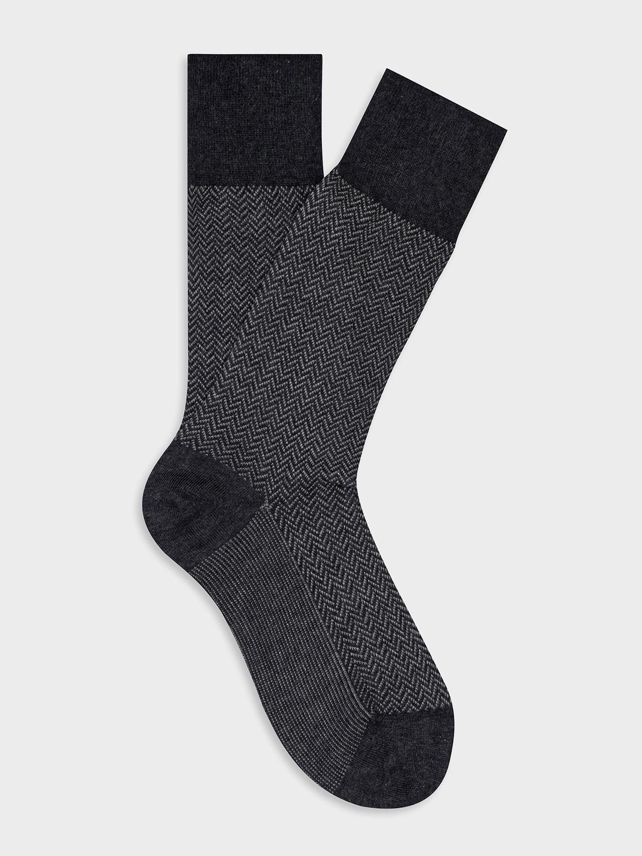 Chaussettes Bart à motif chevron gris