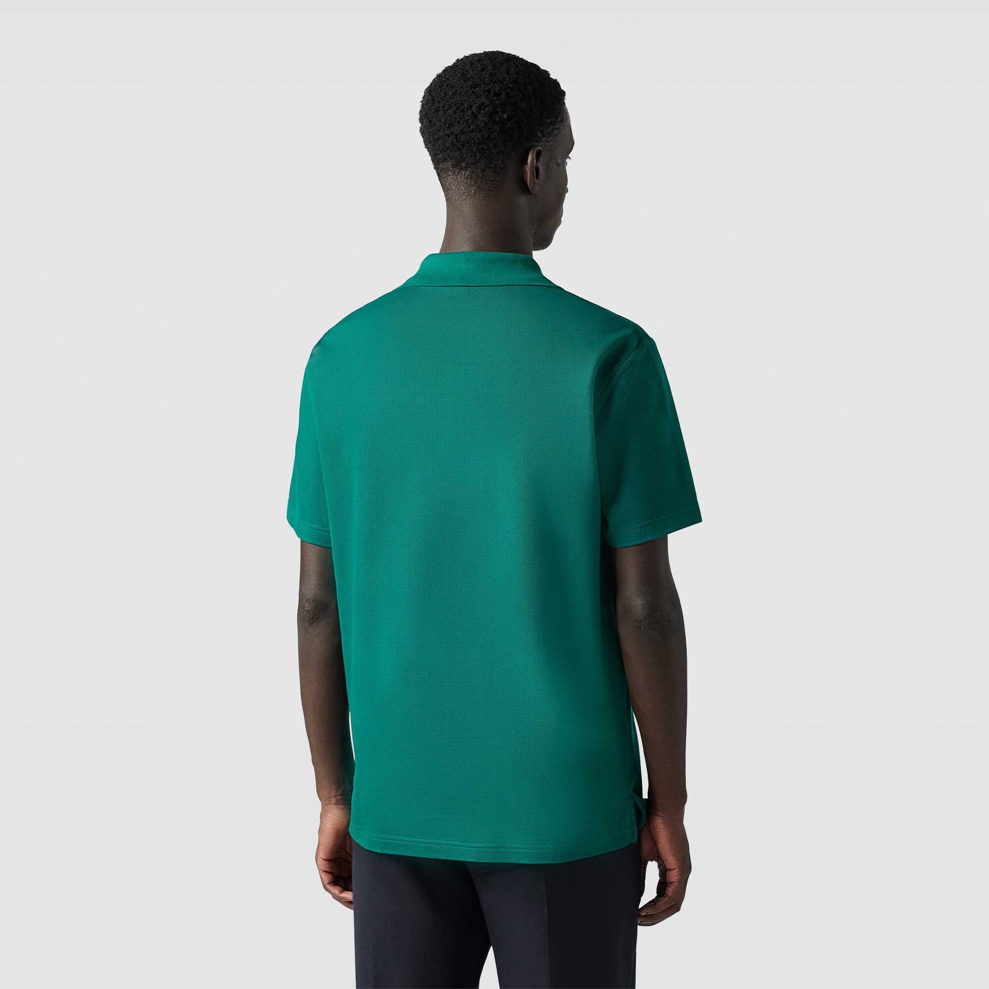 Polo Pique Avec Detail En Cuir