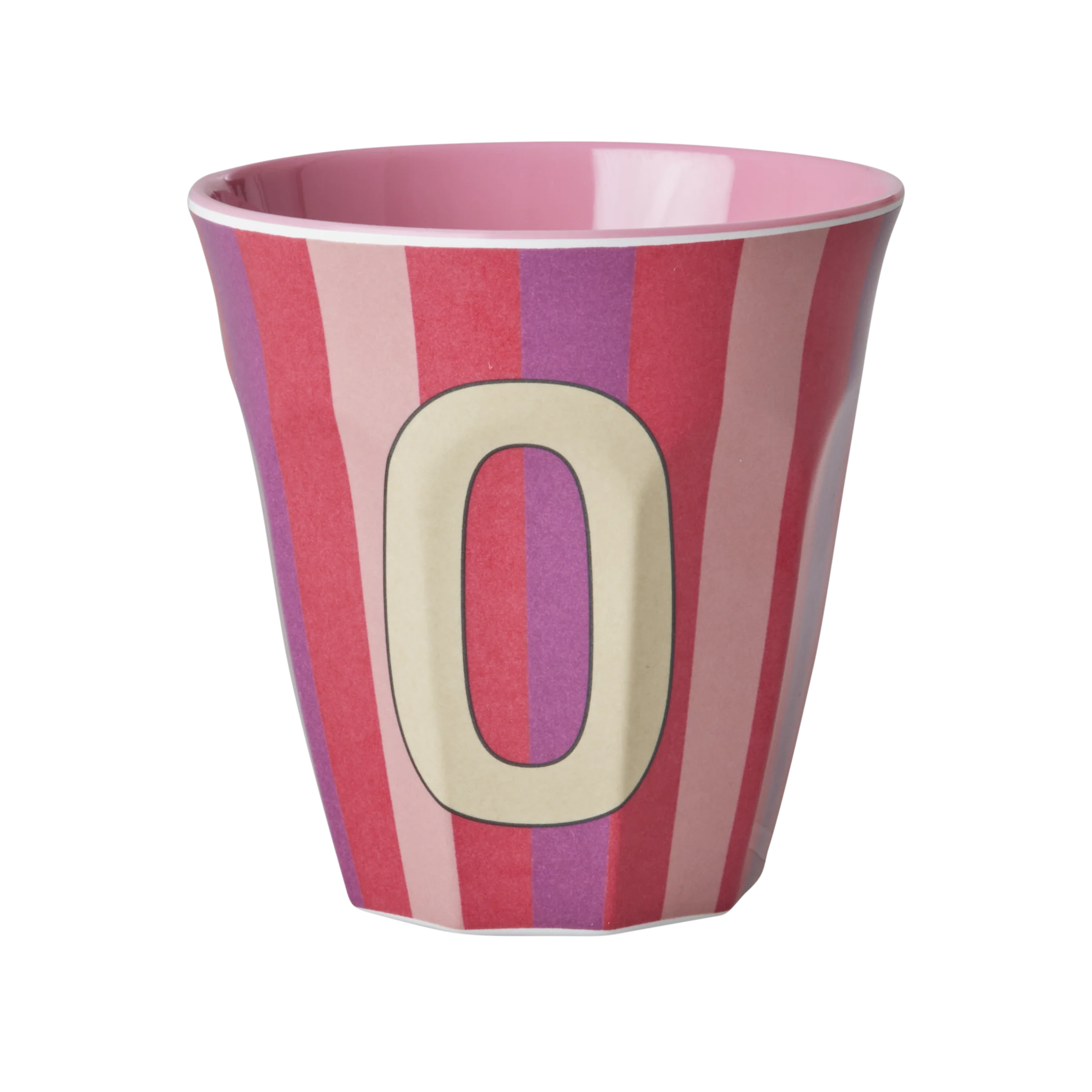 RICE  Melamine Alfabet kop, pink mix - 250 ml.