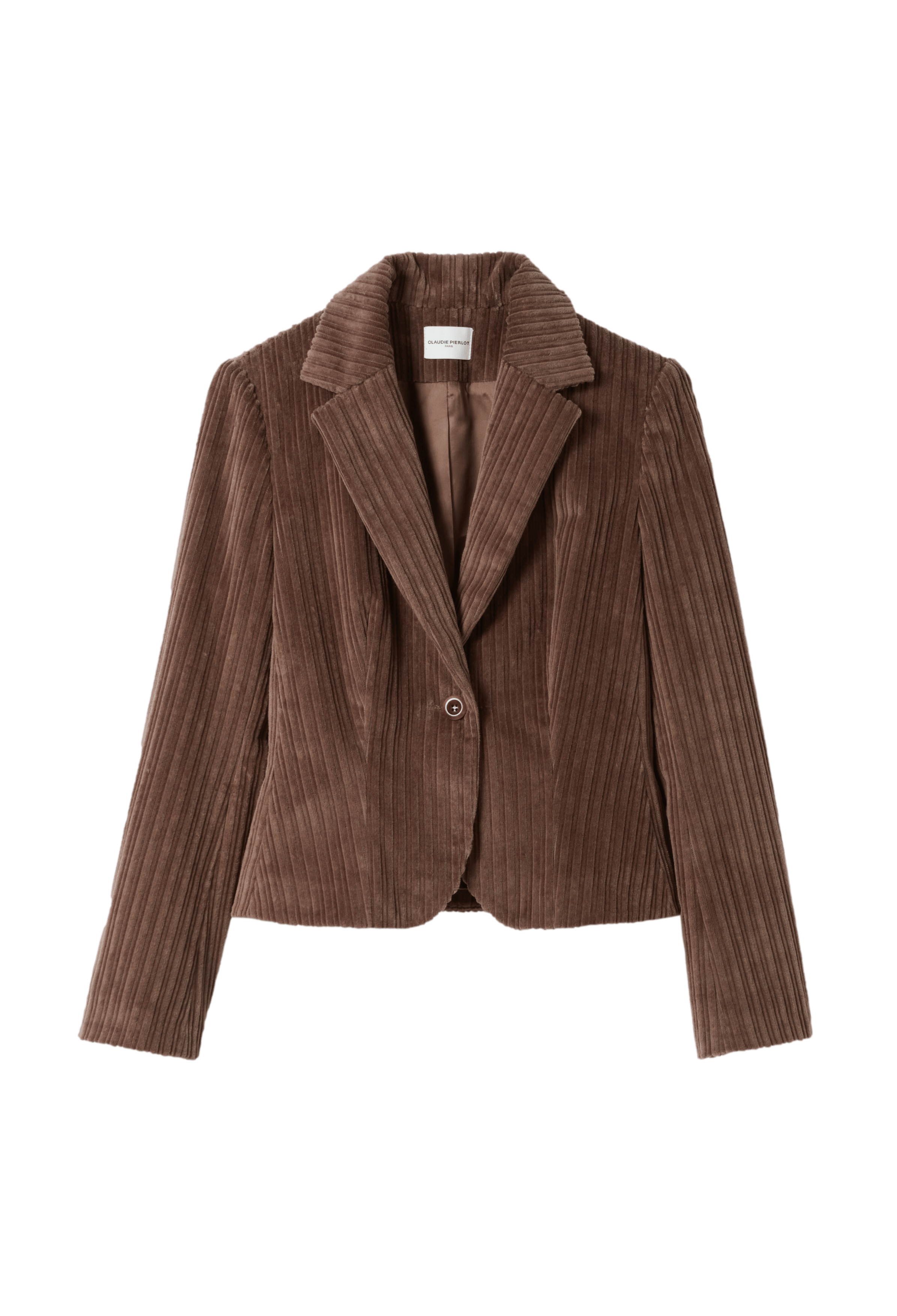 Veste cintrée en velours côtelé | Marron