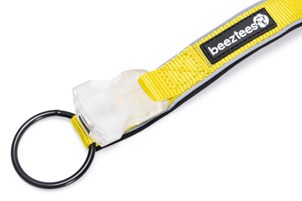 Beeztees Parinca - Lichtende Halsband - Hond - Geel - 30 tot 35 cm