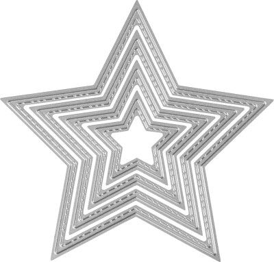 Præge- Og Skæreskabelon - Stjerner - Ø 3,5-11,5 CM
