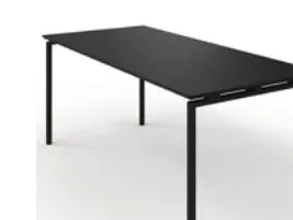 Kantinebord Zignal med stoleophæng 120x80 cm sort
