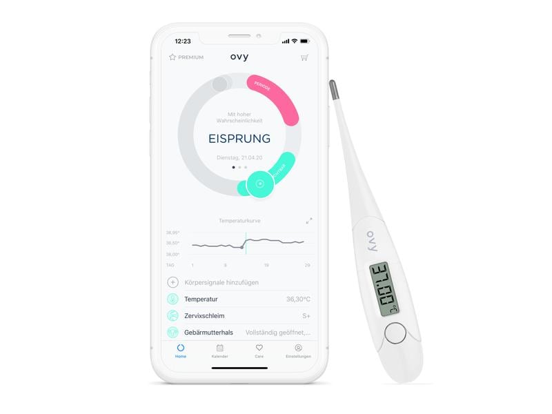 Ovy Zykluscomputer Basalthermometer Zyklus-Tracker & Schwangerschafts-App