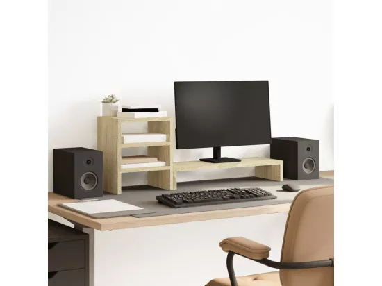 Support de moniteur et organisateur de bureau bois d'ingénierie