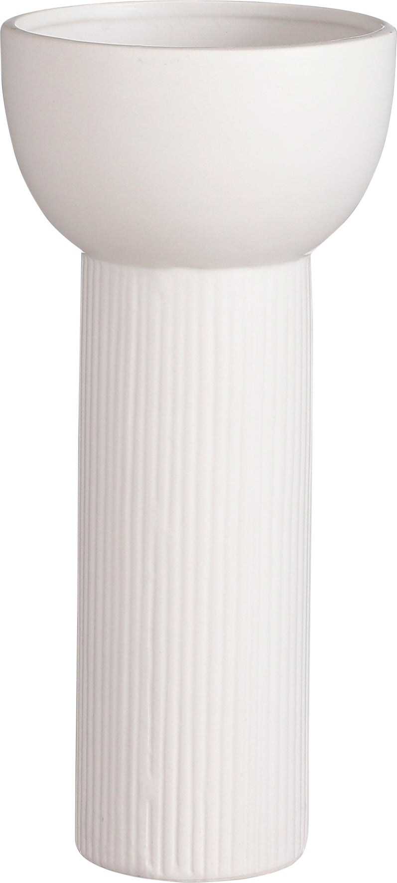 Mica Decorations vaas Pino wit D 30 H 28,5 cm