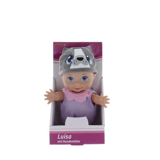 Besttoy - Babypuppe Luisa - mit Hundemütze - ca. 14 cm