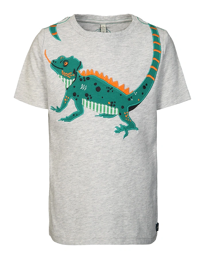 T-Shirt ARCHIE LIZARD in grau melange
