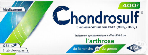 Chondrosulf Chondroïtine Sulfate Sodique 400mg Gélules 84