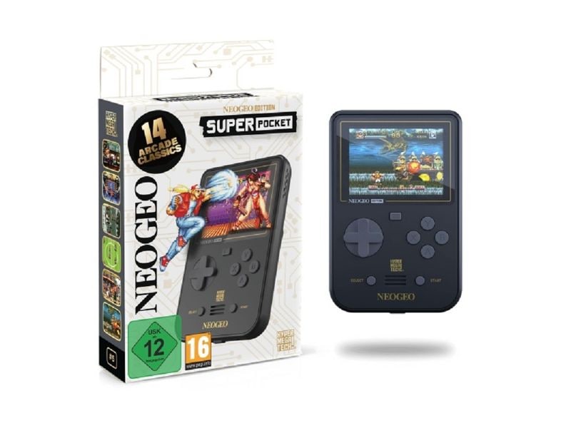 Blaze Handheld Evercade Neo-Geo Super Pocket Tragbares Gaming-Gerät mit 14 vorinstallierte Spiele