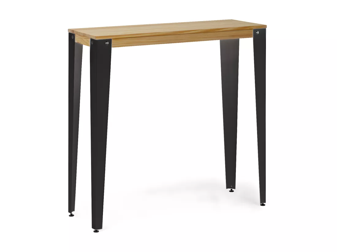 Table Mange debout Lunds 39x70x110cm Anthracite-Naturel. Box Furniture
