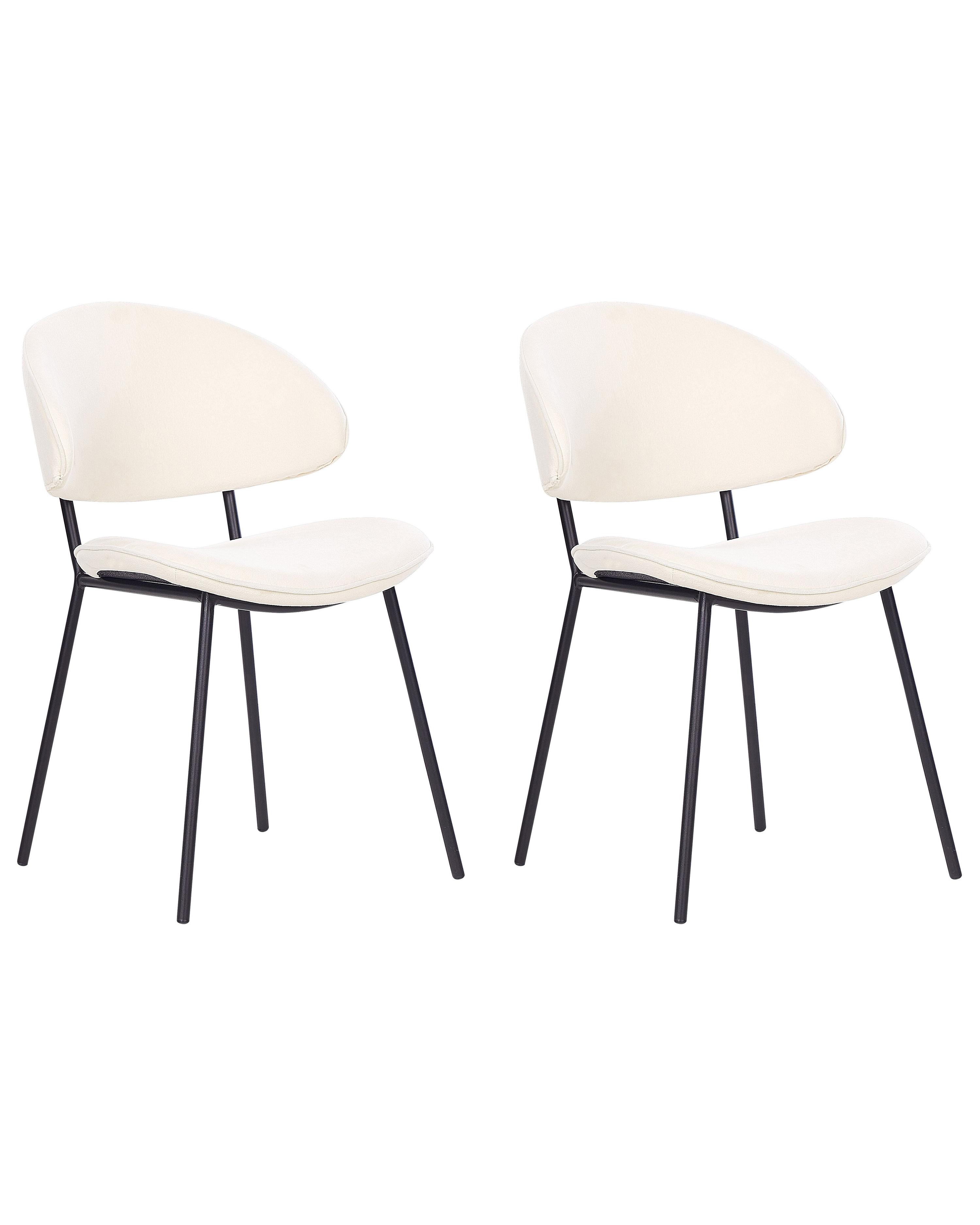Set van 2 eetkamerstoelen KIANA Lichtbeige