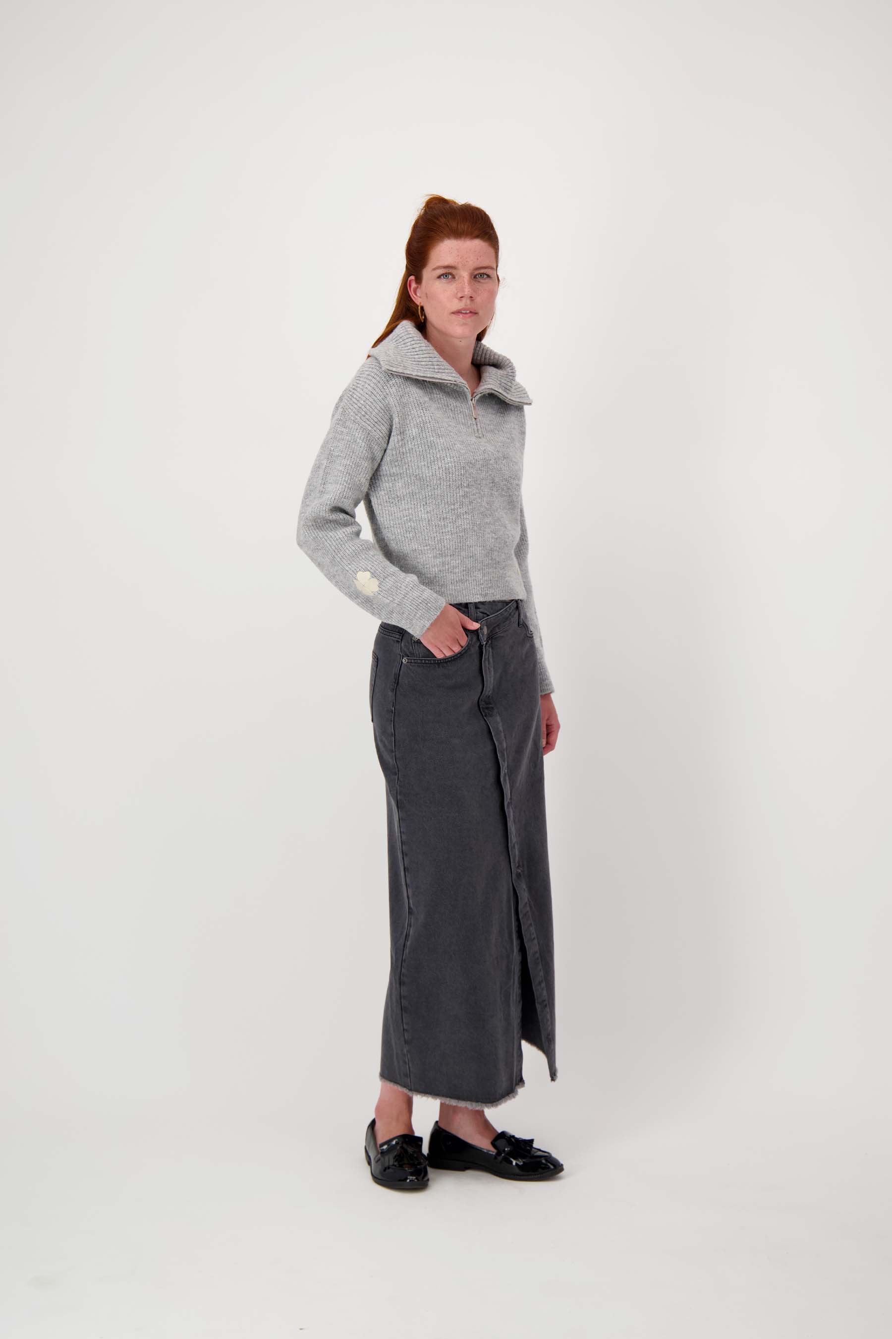 overslag rok denim
