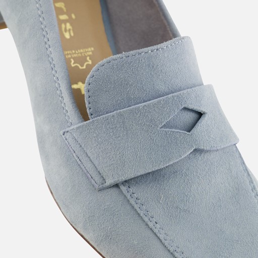 Tamaris instappers met hak blauw Leer