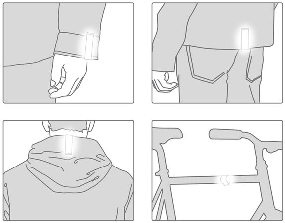 CLIP-ON REFLECTORS schwarz  schwarz