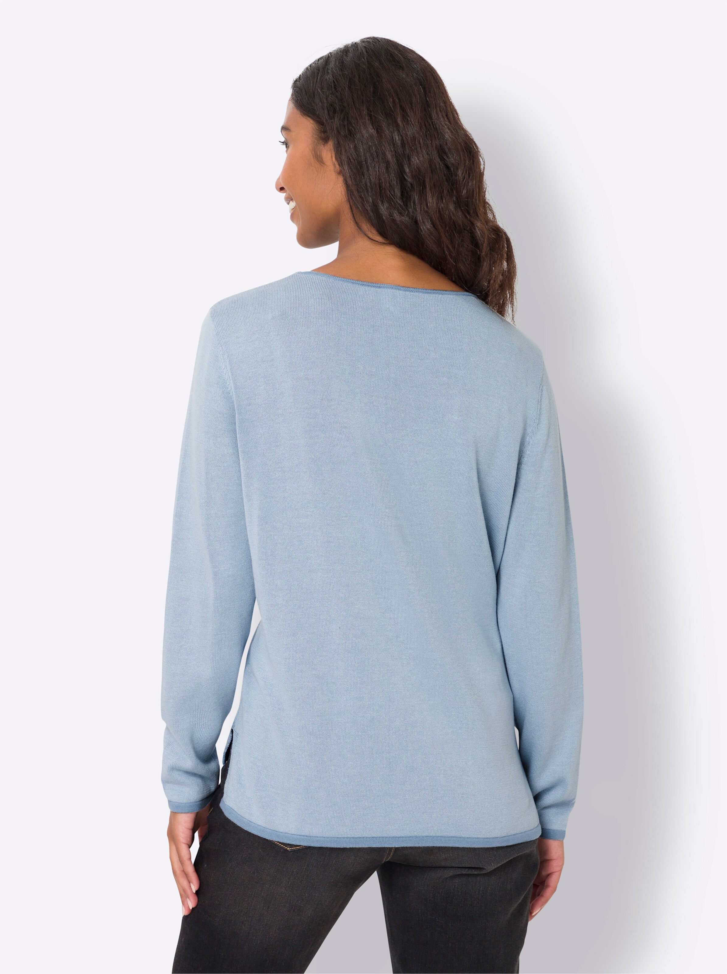 heine Pullover in hellblau-bleu-gemustert
