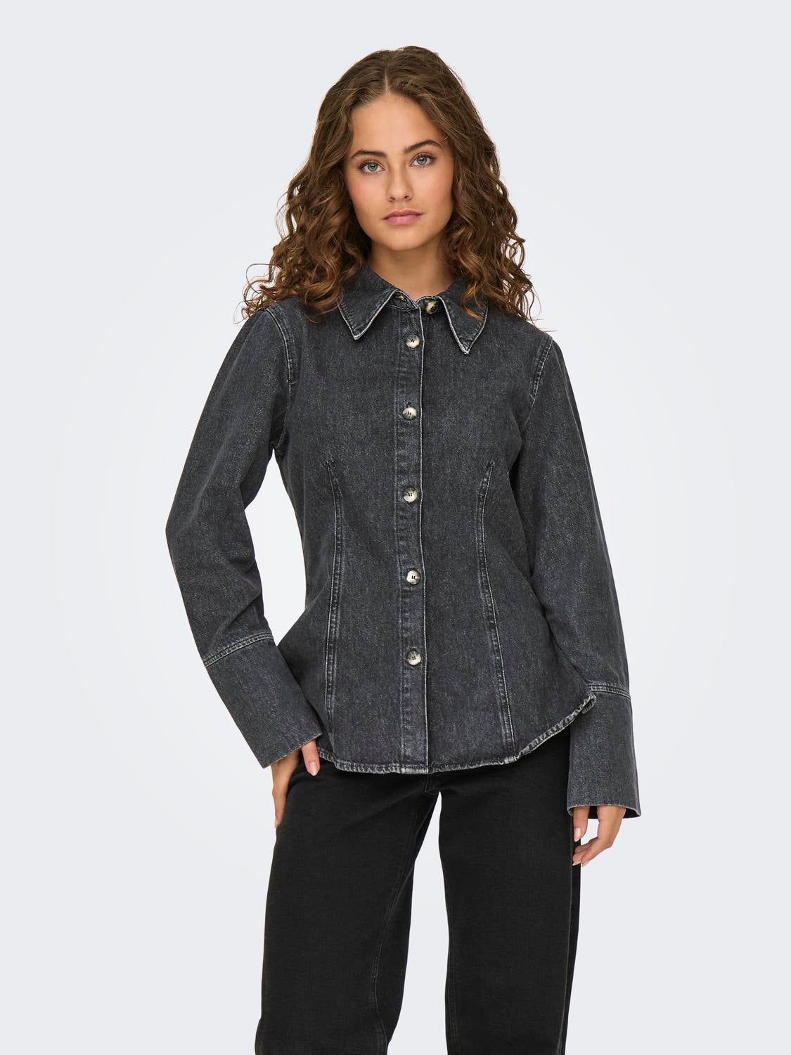 ONLNARA Jeanshemd Washed Black