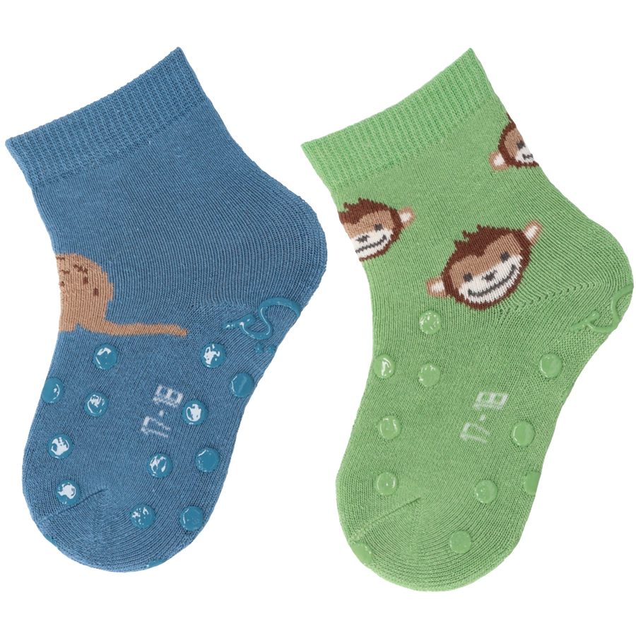 Sterntaler ABS-Krabbelsocken DP Känguru mittelblau