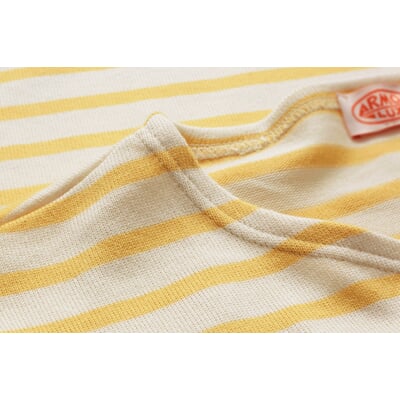 Herren-Ringelshirt, Creme-Gelb