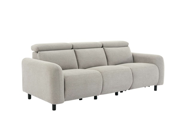 Home affaire 3-Sitzer »SKAANE Struktur-Sofa, 229 cm, manuelle-u. elektrische Relaxfunktion« Relax-Funktion in 2 Sitzen, Kopfteilverstellung, Federkernpolsterung