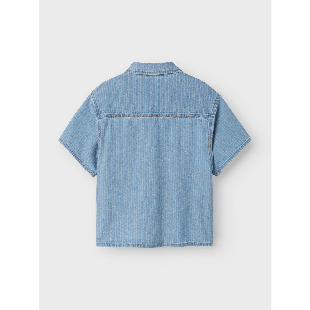 Køb Name It Light Blue Denim Stripes Felix Denim Skjorte