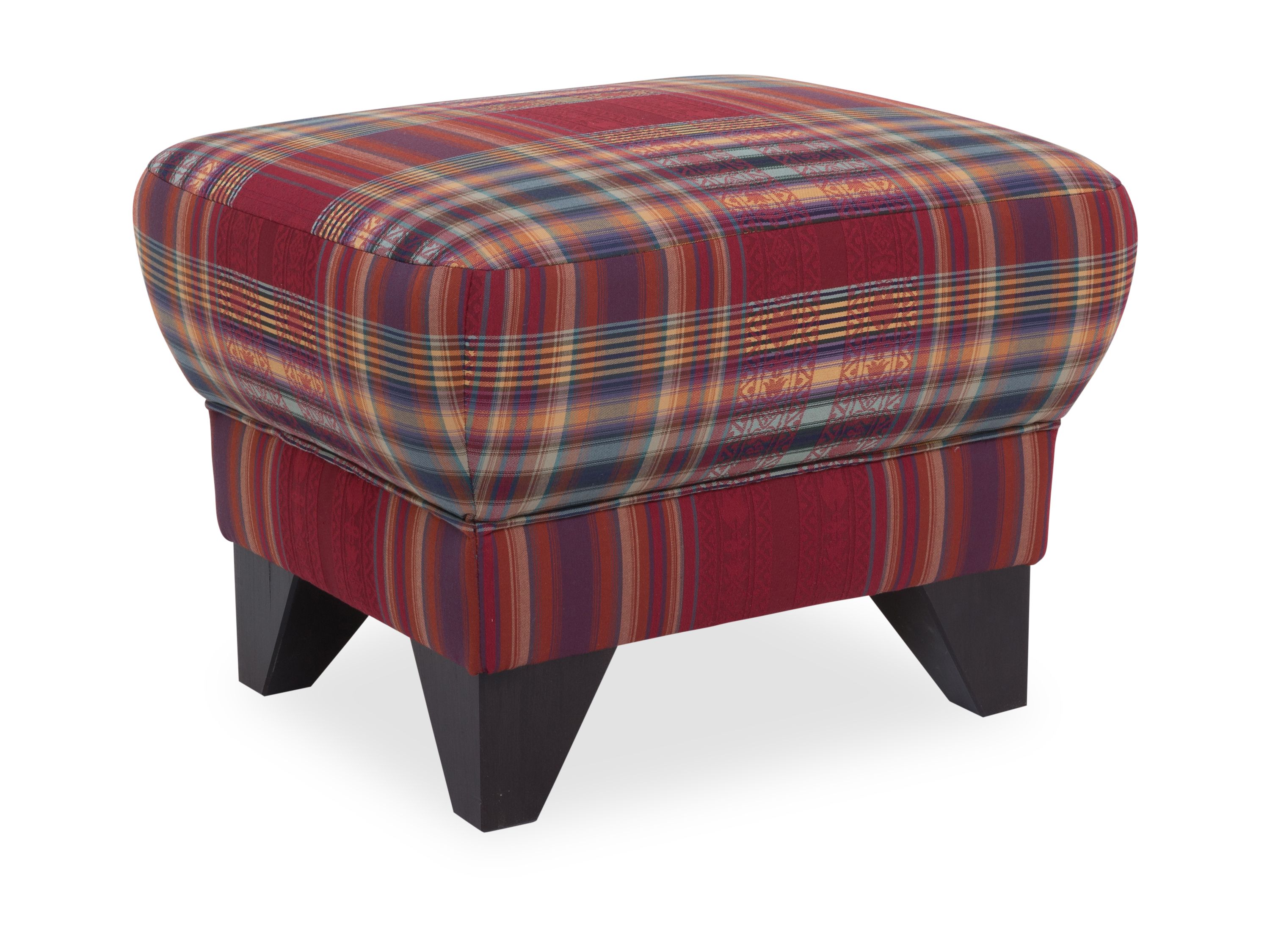 Hocker MONDO QUADRA 11 ROT KARIERT 42 CM