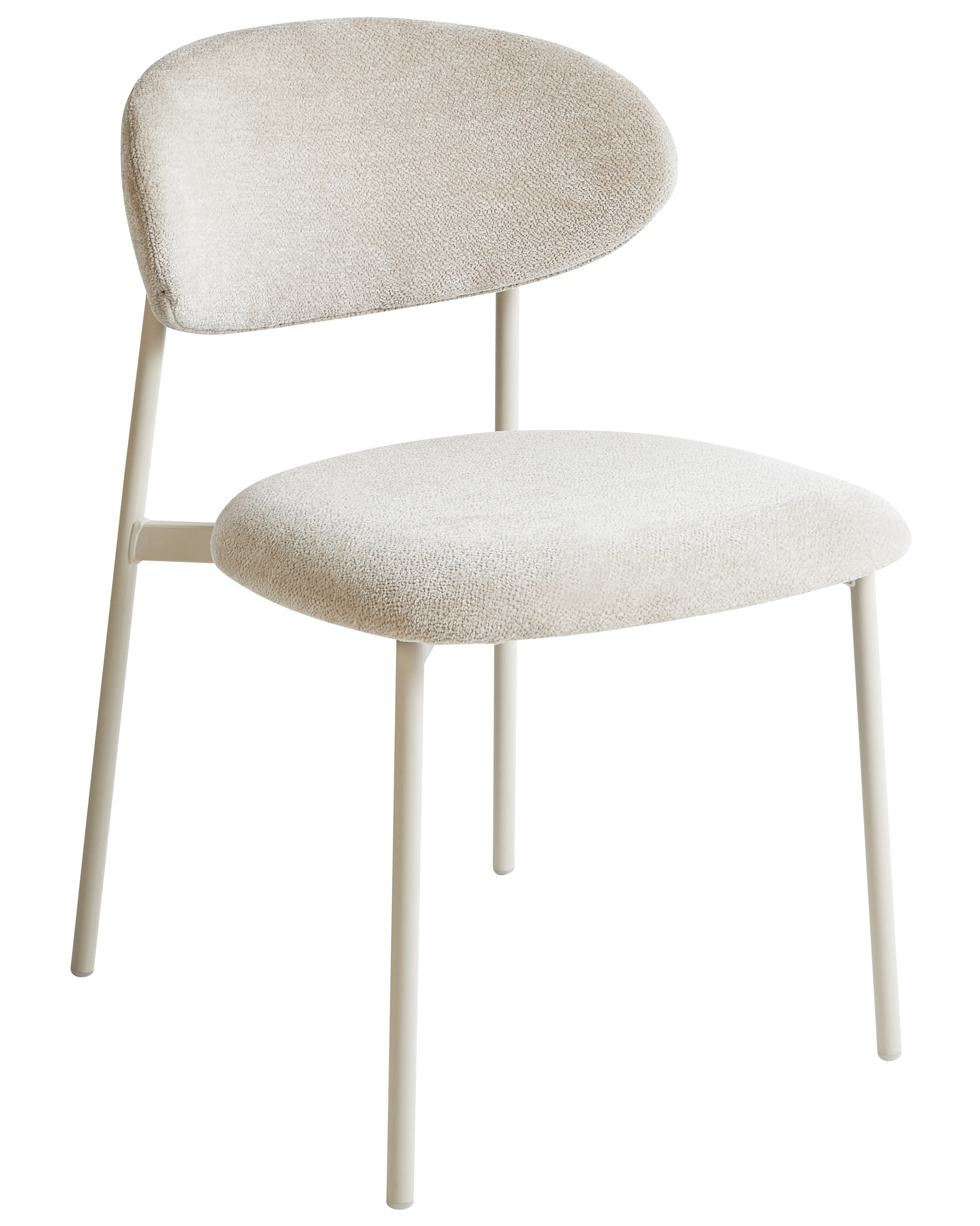 Set van 2 eetkamerstoelen COWLEY Chenille Lichtbeige