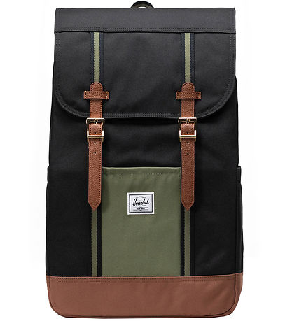 Herschel Rucksack - Rückzug - Black/Vier Leaf Clover/Sattel Brow