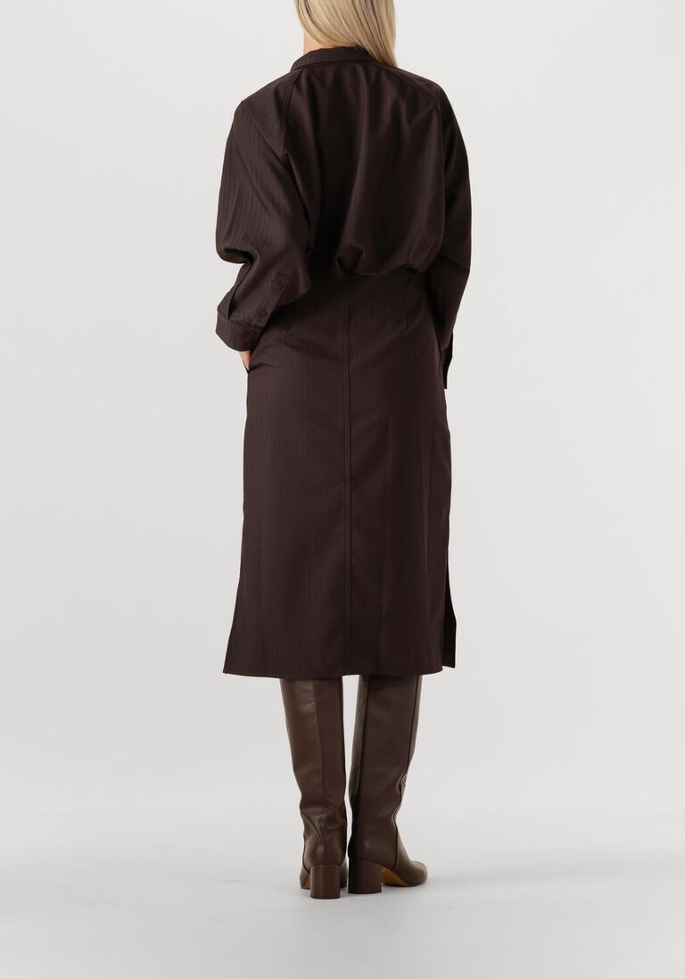 bruine co'couture midi jurk zellacc batwing dress