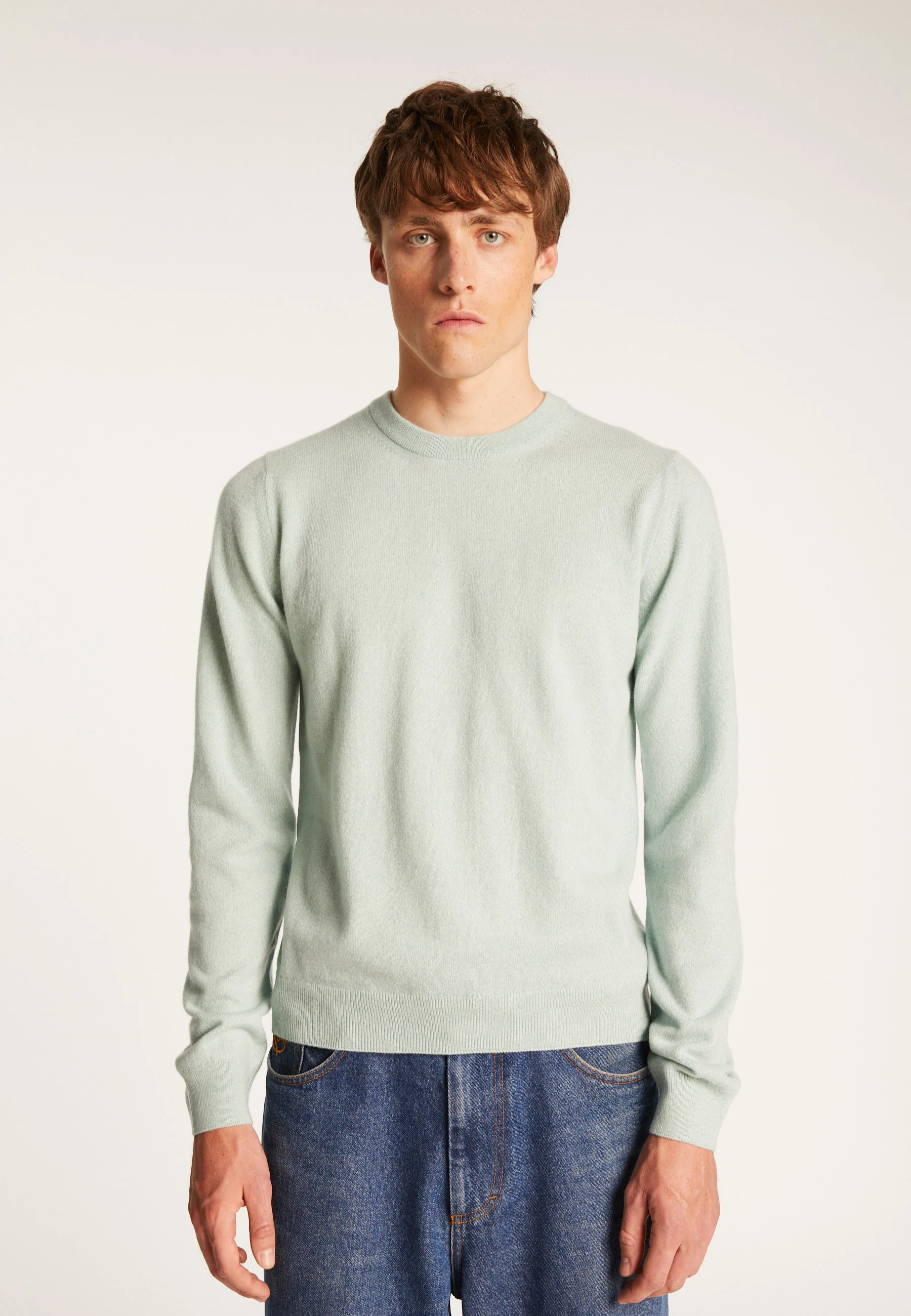 EVAINAH24 - Pull col rond en cachemire | Vert