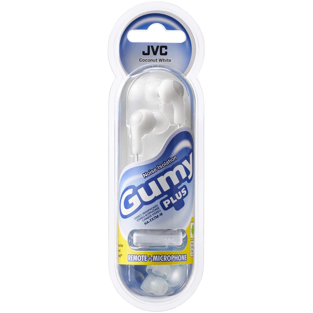 Hodetelefon FX7M Gumy Plus In-Ear Mic Hvit