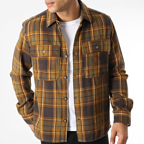 Surchemise A Carreaux Scott Camel Gris Anthracite