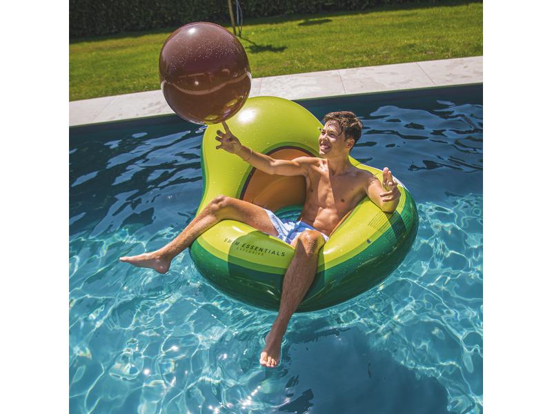 Swim Essentials Luftmatratze Avocado Aufblasbare Luftmatratze mit Strandball