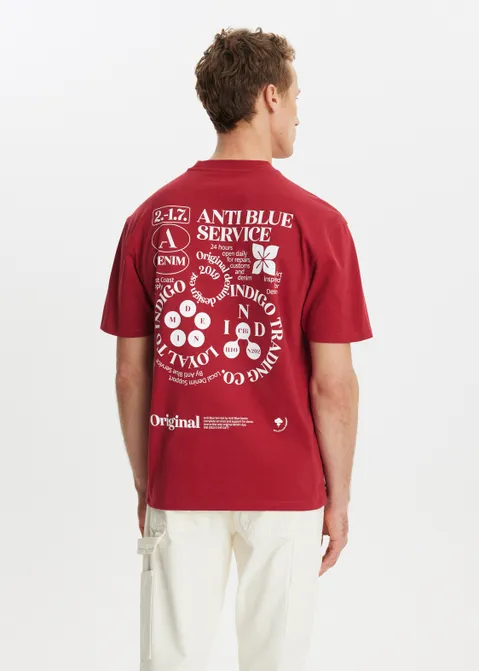 T-shirt met print service rood (ROO)