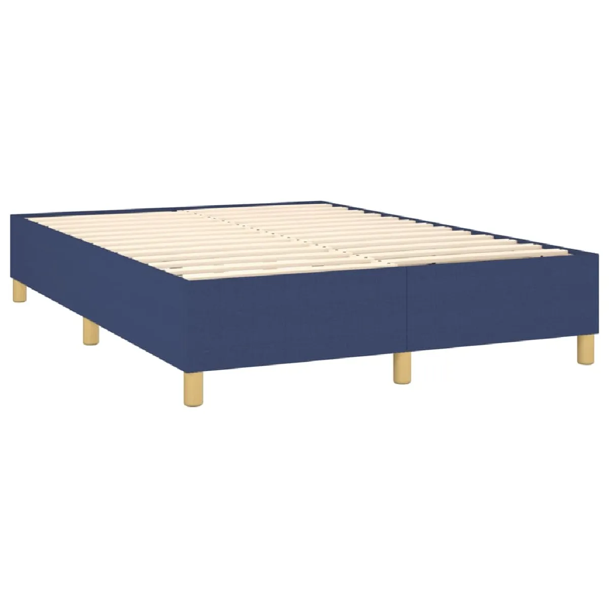 vidaXL Sommier à lattes avec matelas Bleu 140x200 cm