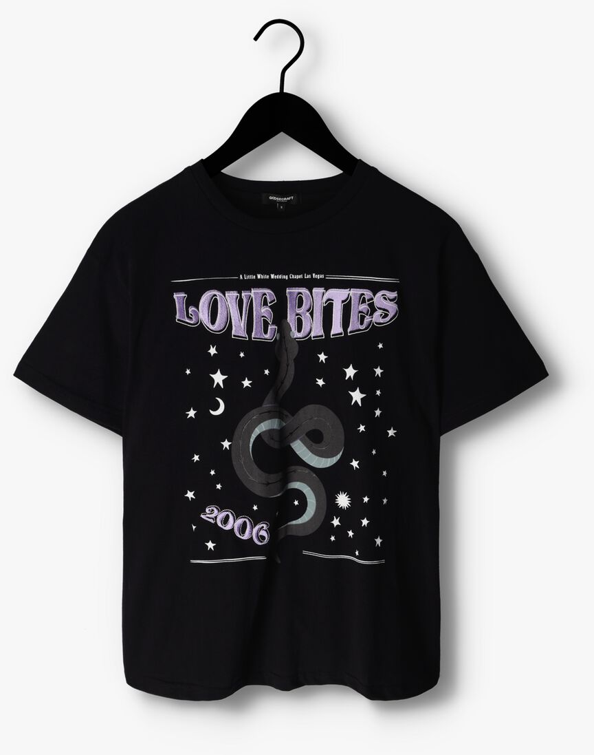 GOOSECRAFT zwarte goosecraft t-shirt gc love bites tee