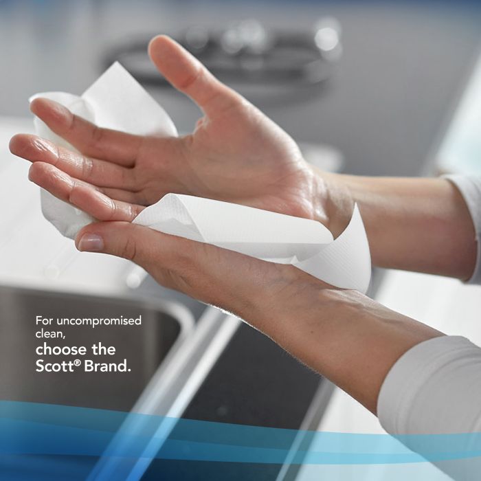 Scott 6689 4560 st Performance handdoeken l-vouw 1-Laags wit (6689)