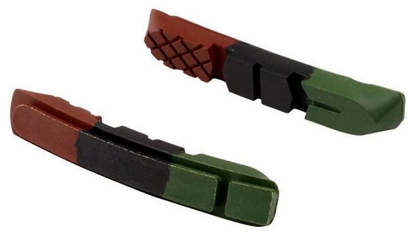 Gommes de rechange pour patins de frein tricolores comp. Shimano XT/XTR 72 mm