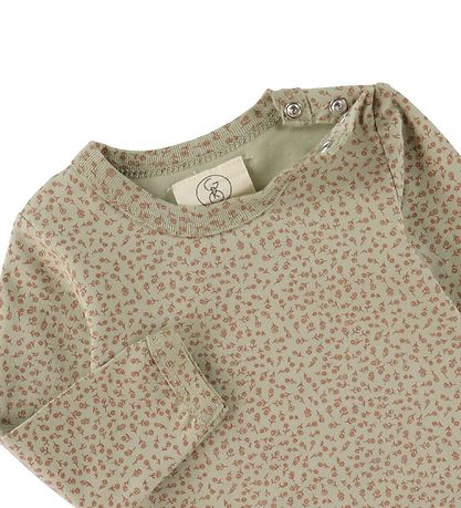 Gro Body l/æ - Sol - Light Grey Green m. Blomster