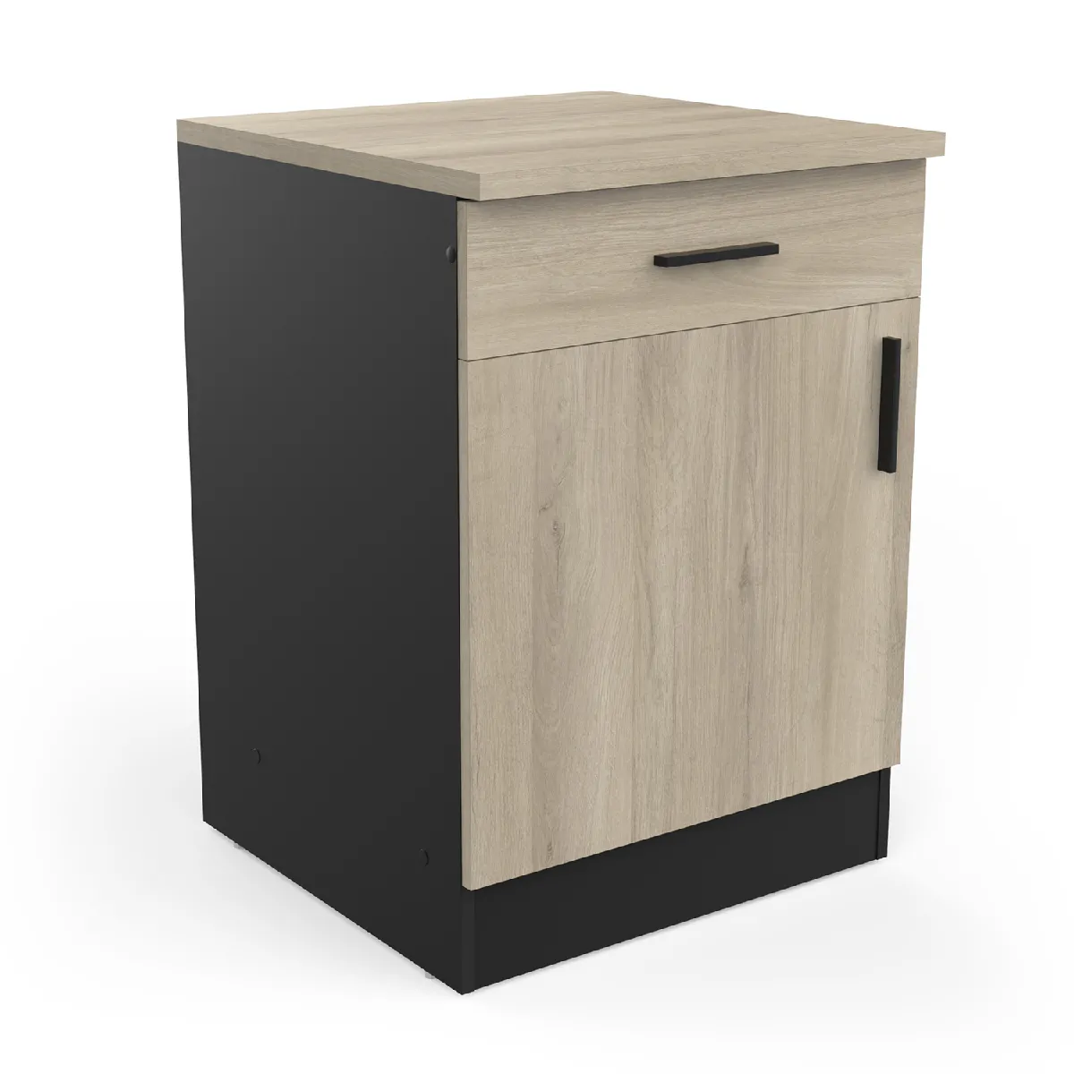 Pegane Meuble de Cuisine Bas - Chêne Kronberg