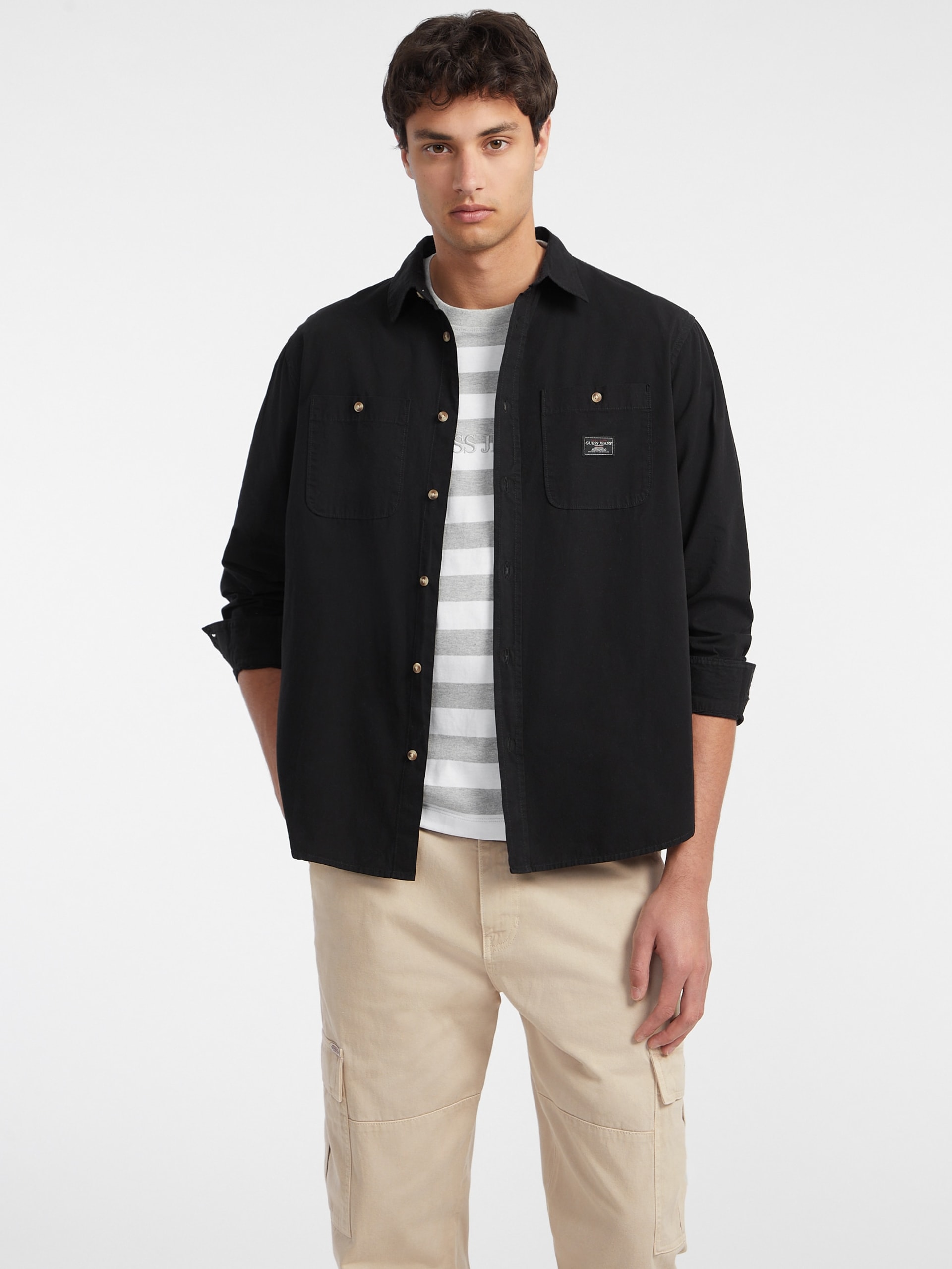 Camisa de manga comprida com bolso