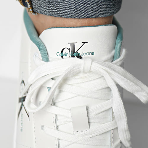 Baskets Classic Cupsole Low Leather 0864 Bright White Oil Blue