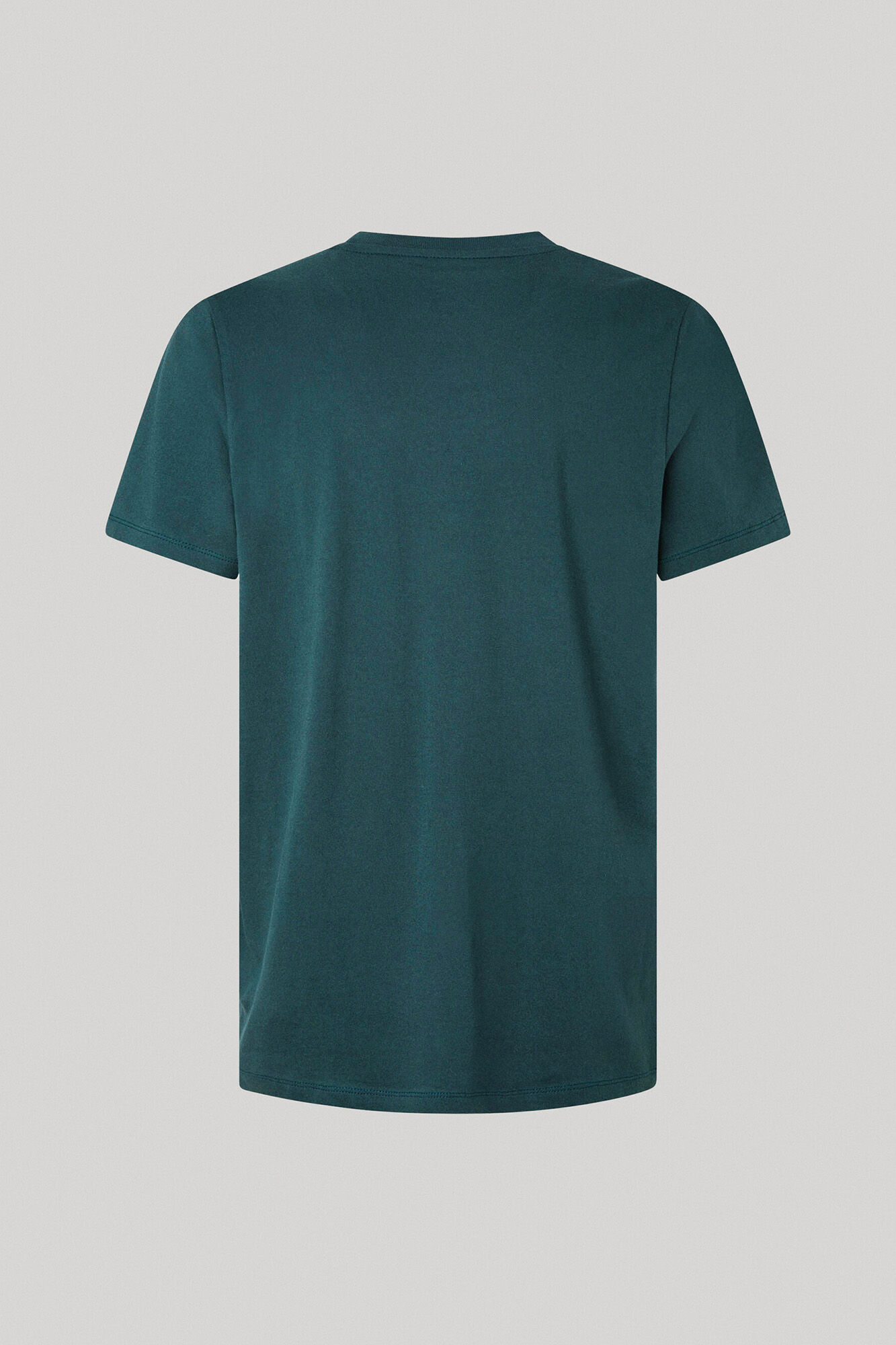 estampa de logotipo em camiseta
