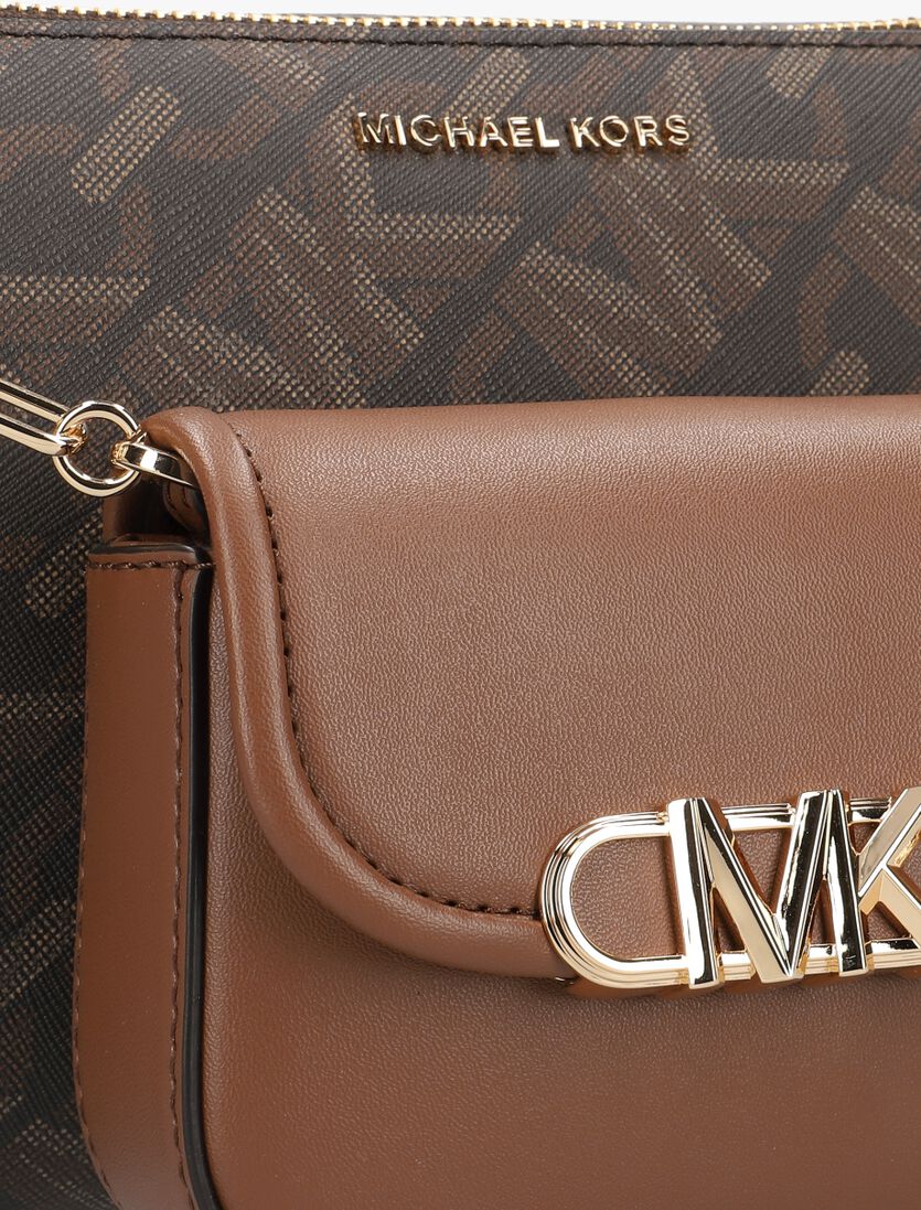 MICHAEL KORS cognac michael kors schoudertas lg mf crossbody