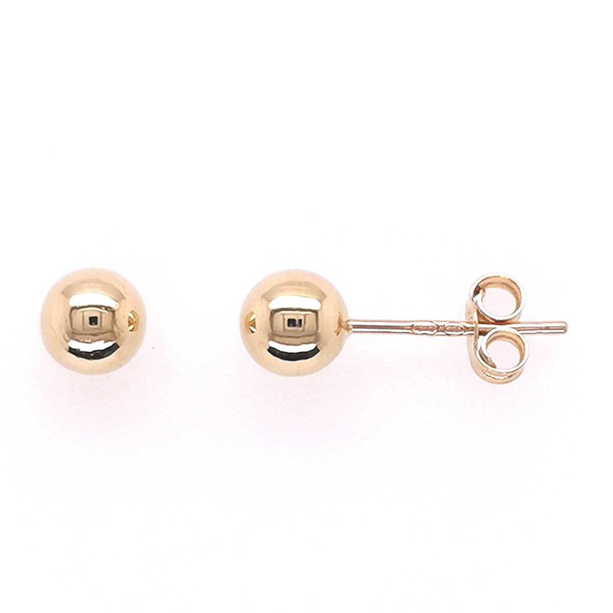 Boucles d'oreilles Boule 5 mm or 750/1000
