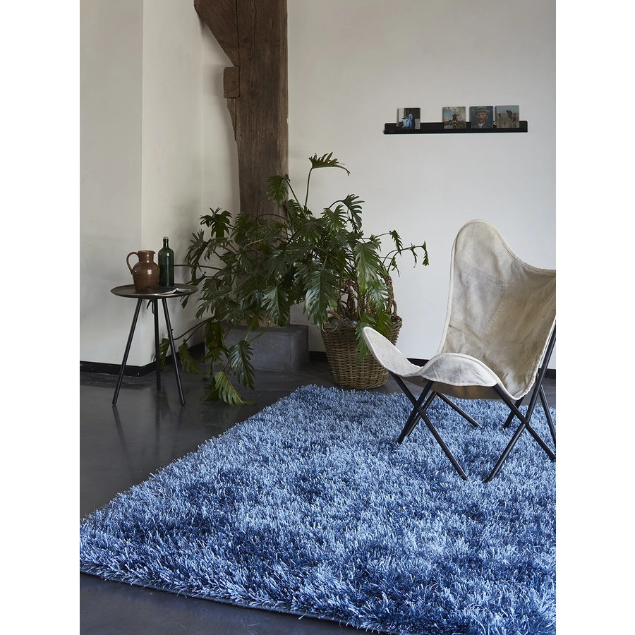 Esprit Hochflorteppich Cool Glamour blau