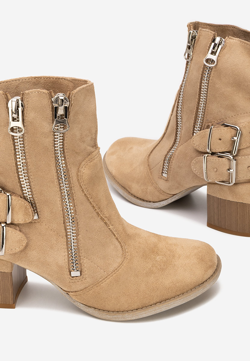 Bottines à gros talon kaki Laroya V5