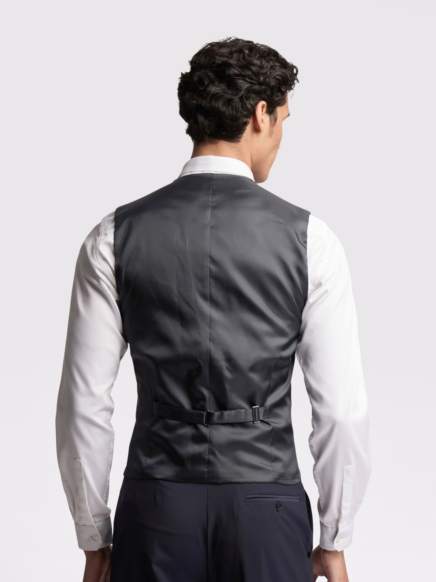 Ted Baker Tailoring Navy Blue Premium Panama Waistcoat