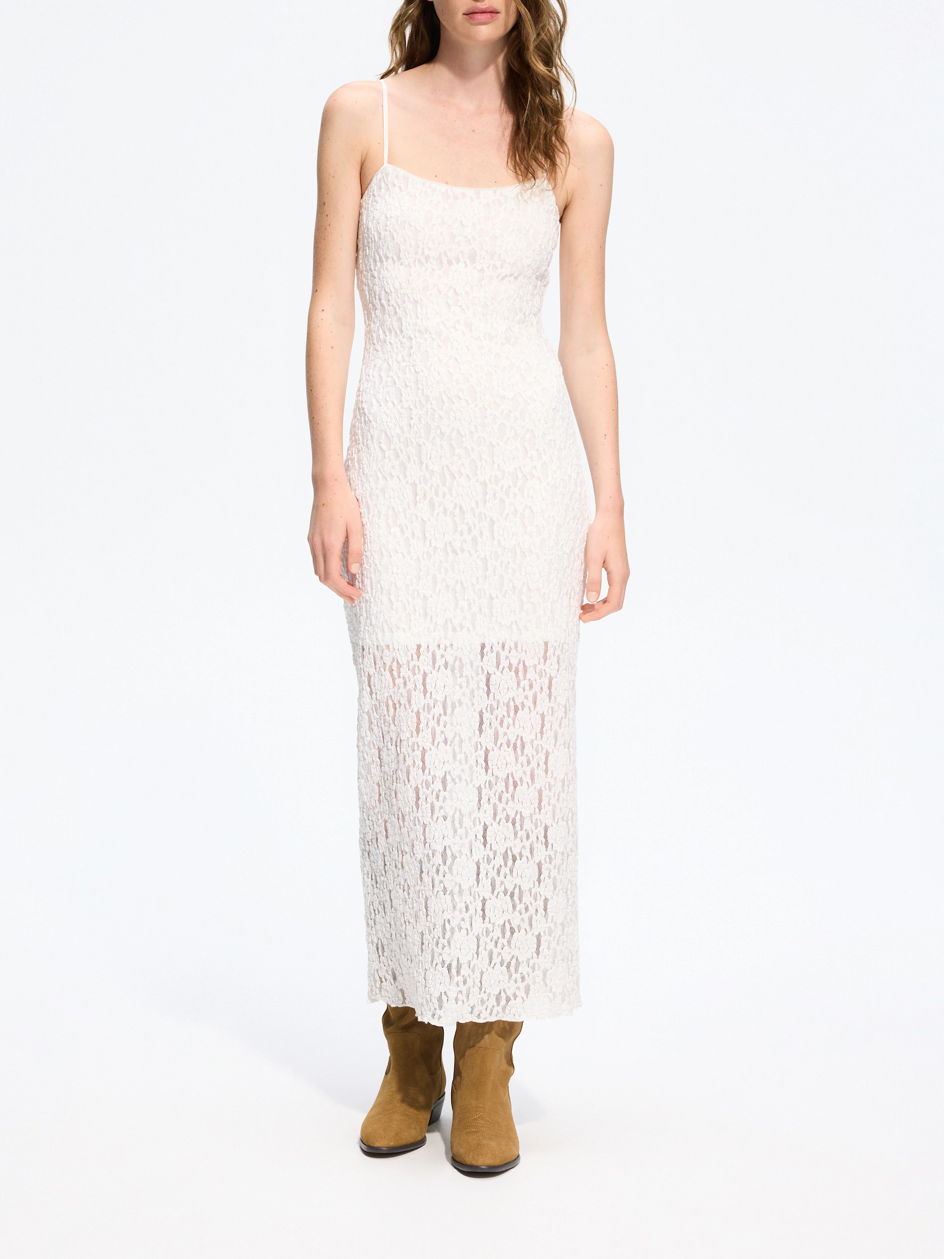 Ärmelloses Spitzenkleid